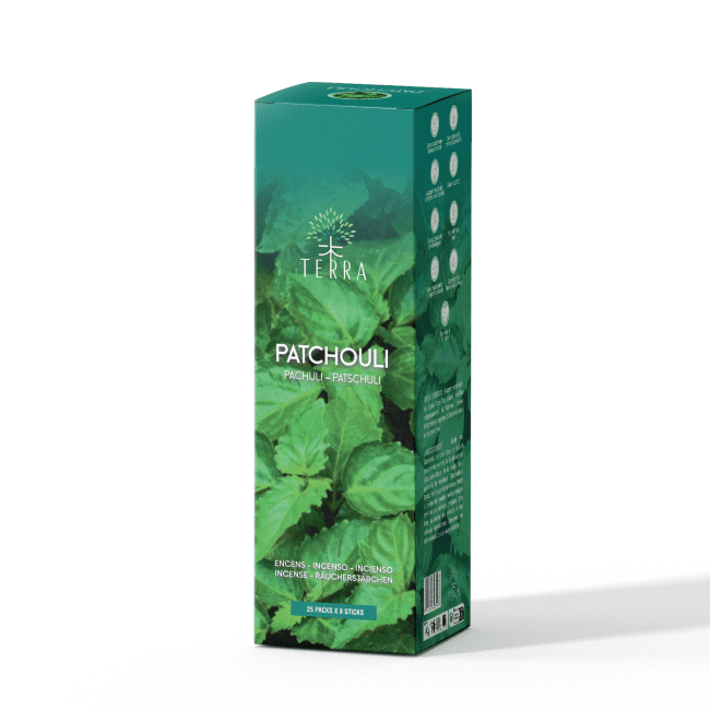 TERRA Incenso de Patchouli sem carvão 12grs