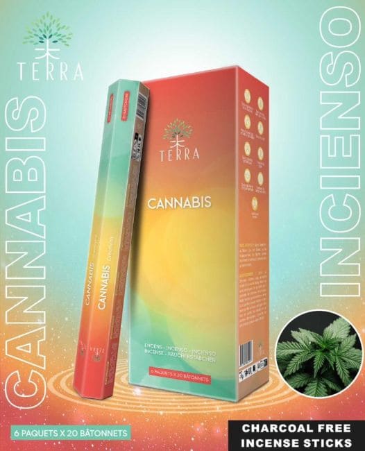 Incenso Terra Cannabis hexa sem carvão 30grs