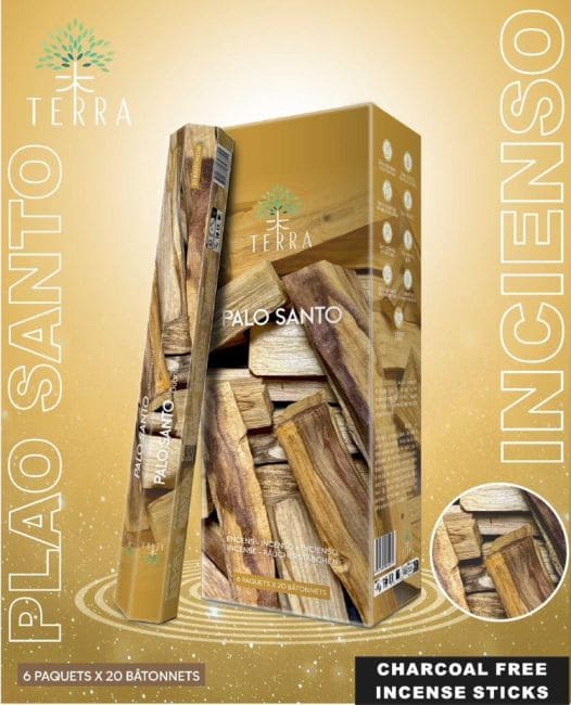 Terra Palo Santo Incenso hexa carvão vegetal grs 30grs