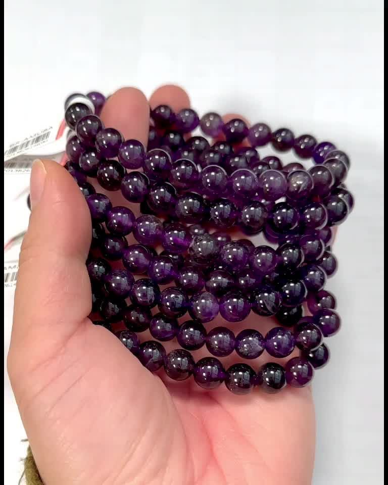 Pulseira Amethyste Uruguay A perles 8mm