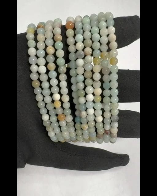 Pulseira de Amazonite multicolorida com contas de 4 mm