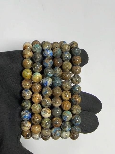 Pulseira Chrysocolla com contas de 8mm