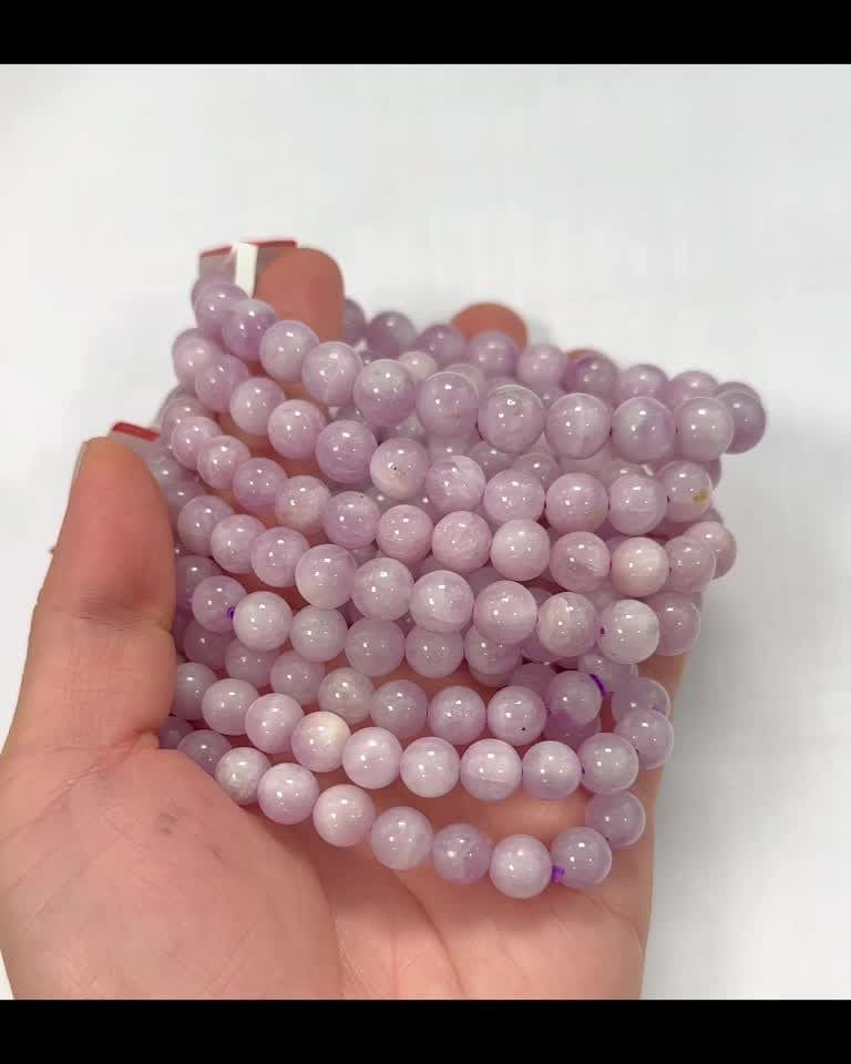 Pulseira Kunzite AA perles 7.5-8.5mm