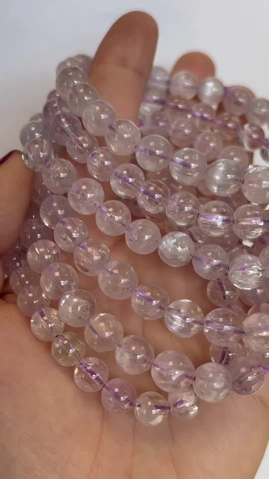 Pulseira Kunzite AAAA perles 7.5-8.5mm