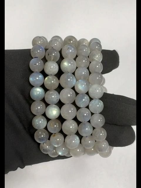 Pulseira Labradorite com contas de 10mm