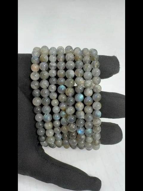 Pulseira Labradorite com contas de 5.5-6.5mm