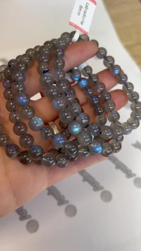 Labradorite Noruega AAA contas 7.5-8.5mm pulseira