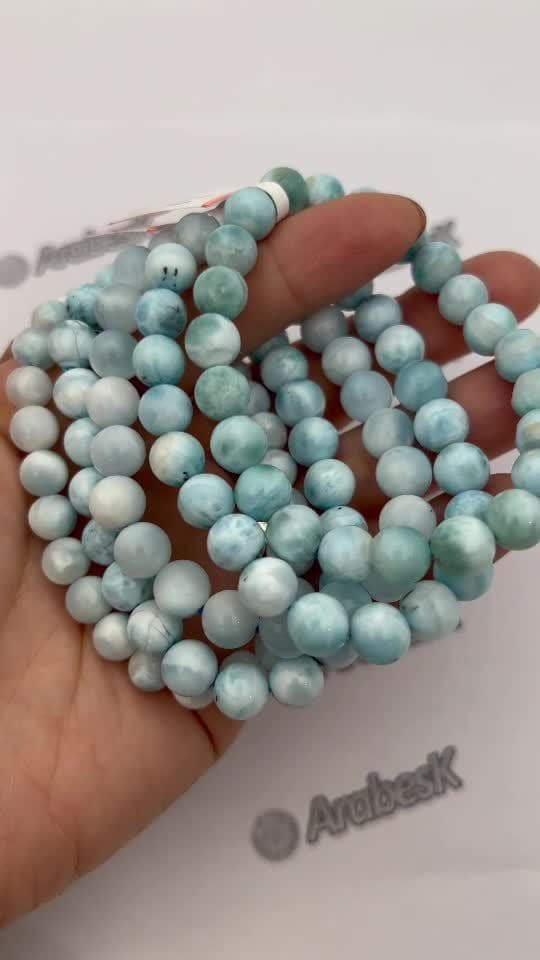 Larimar AA contas 7-8mm pulseira