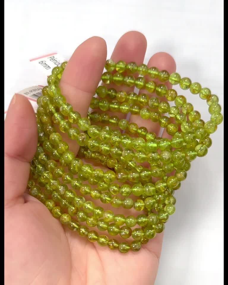 Peridoto AA pulseira contas 5-6mm