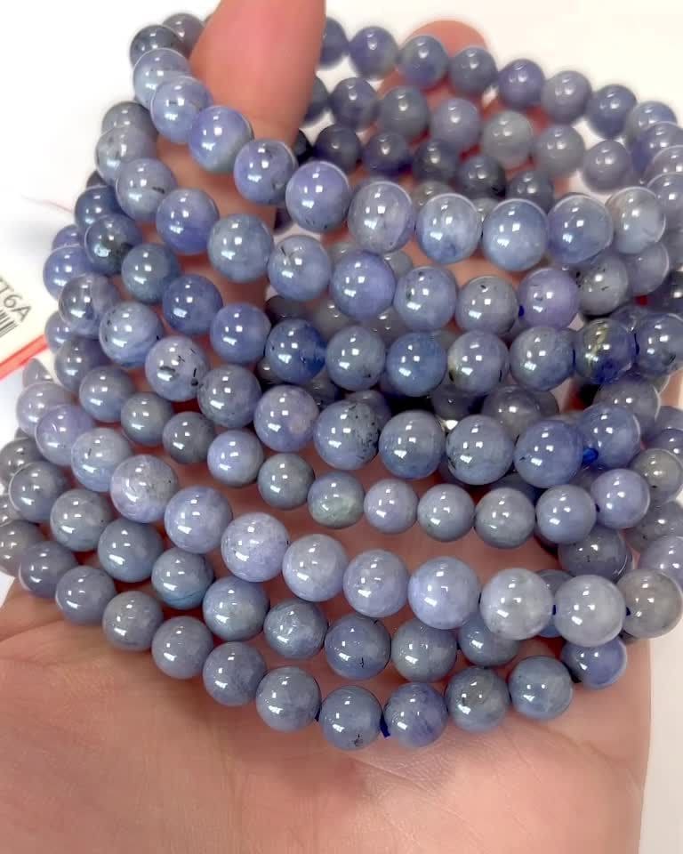 Pulseira de contas de tanzanite 6-7mm