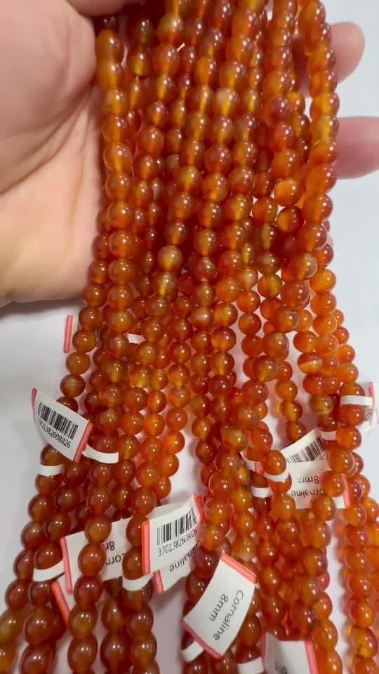 Carnelian A contas 8mm em arame 40cm