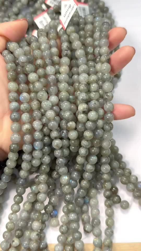 Labradorite Contas 8-9mm no fio 40cm